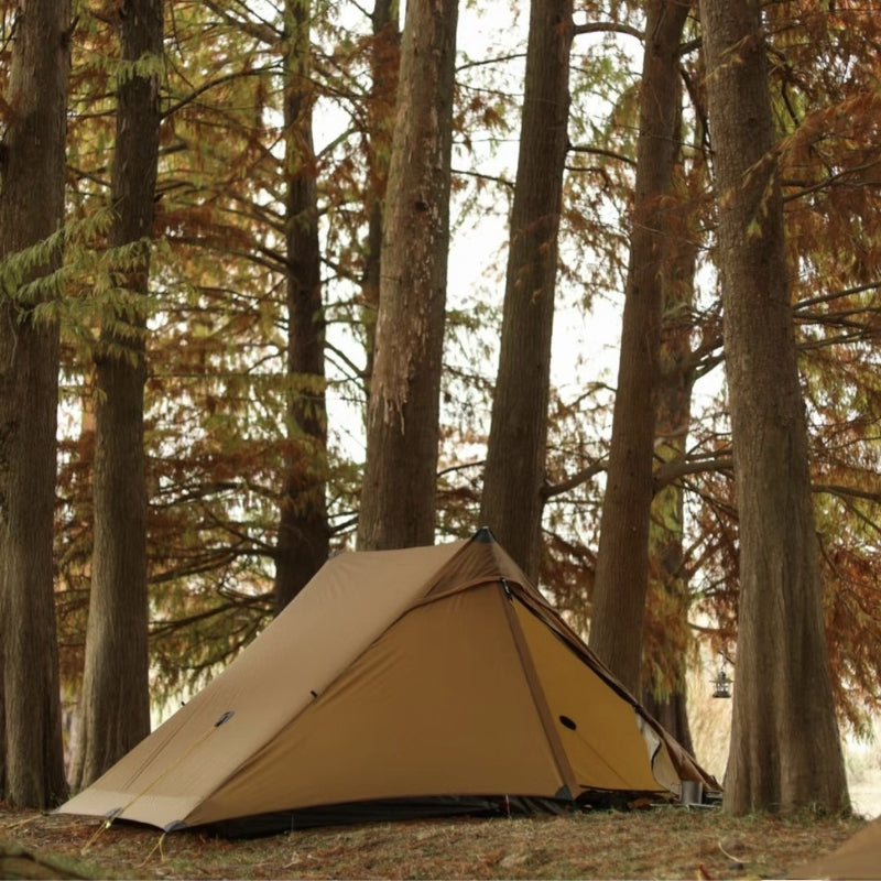 Tente ultra légère 2 places - Lanshan 2 Pro kaki en forêt - Tente Koksoak Outdoor