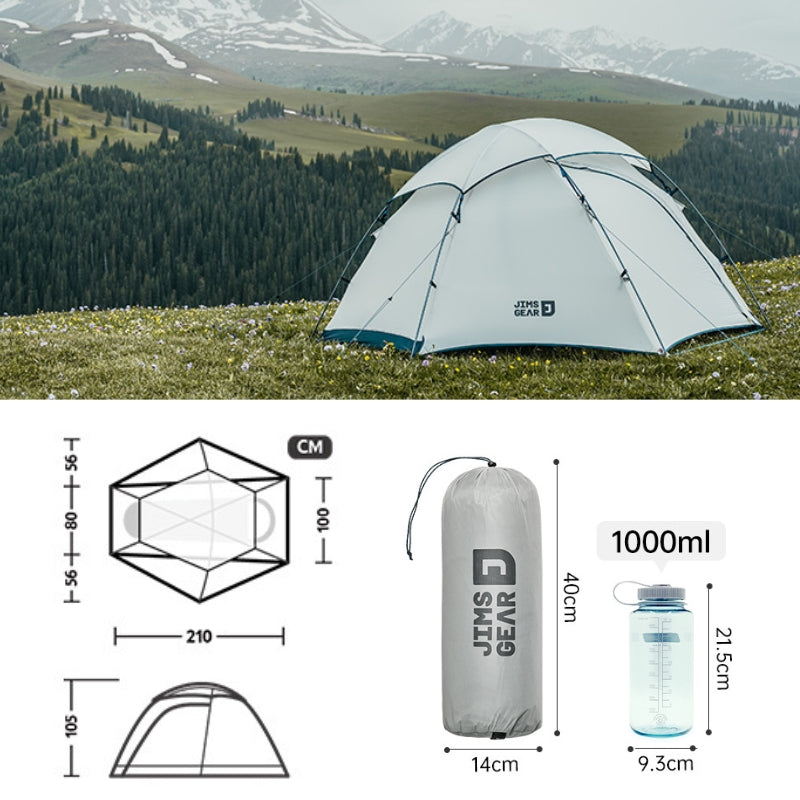 Dimension de la tente 1 place ultra légère Yakou 1 de Naturehike - Koksoak