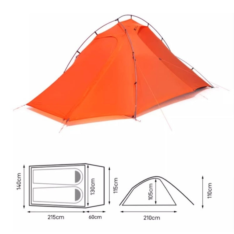 Dimension de la tente 2 places ultra légère Light Knight EXO UL 2 de Mobi Garden