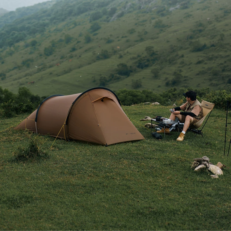 Tente tunnel 2 places 4 saisons couleur kaki