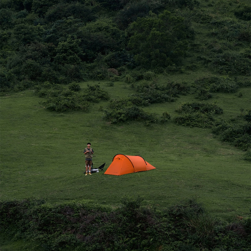 Tente tunnel 2 places 4 saisons - Taihang 2 couleur orange