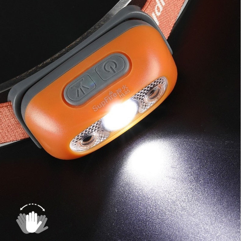 Lampe frontale rechargeable 120 lumens HL05-X de SupFire - Couleur orange