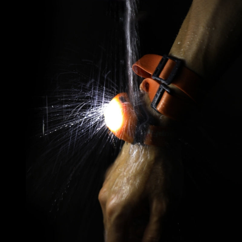 Lampe frontale rechargeable 120 lumens HL05-X de SupFire - Couleur orange - IPX4