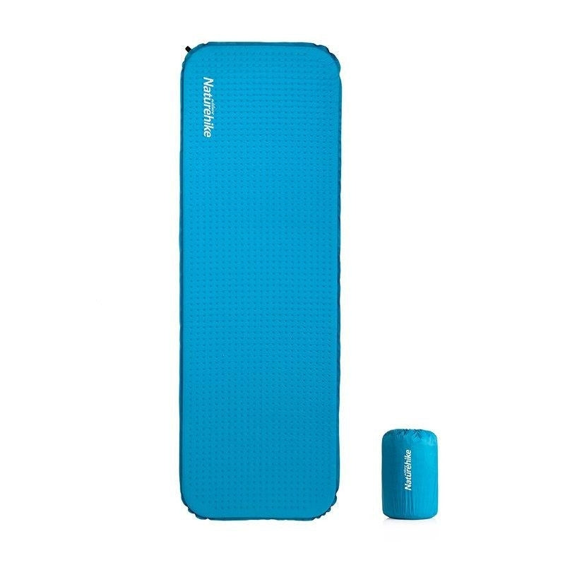 Matelas de camping rectangulaire bleu en mousse autogonflable de Naturehike