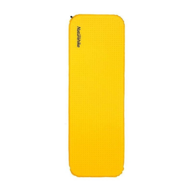 Matelas de camping rectangulaire jaune en mousse autogonflable de Naturehike