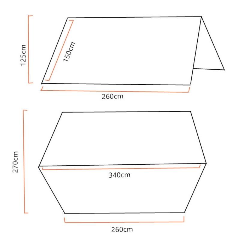 Tarp ultra leger - Abri tente - Tarp de randonnée - Koksoak Outdoor