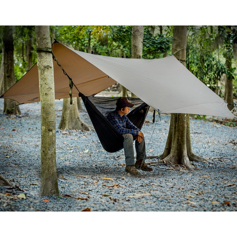 Tarp hamac khaki - Tarp camo - Tarp Ultralight octogonal - Bâche de camping - Koksoak Outdoor