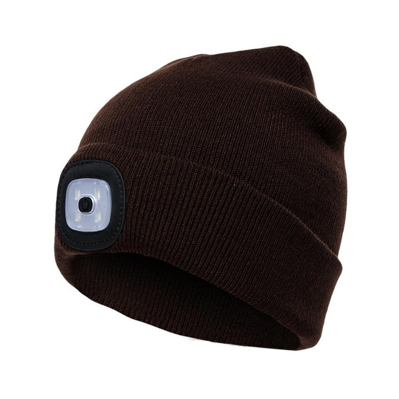 Tuque LED rechargeable - Tuque avec lampe frontale - Tuque LED frontale multiple couleur