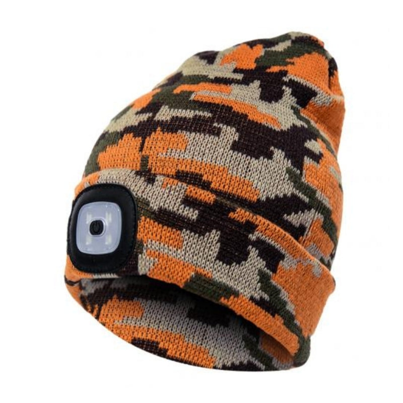 Tuque LED rechargeable - Tuque avec lampe frontale - Tuque LED frontale multiple couleur