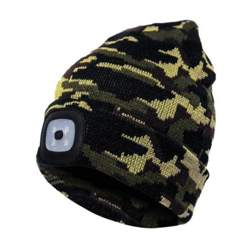 Tuque LED rechargeable - Tuque avec lampe frontale - Tuque LED frontale multiple couleur