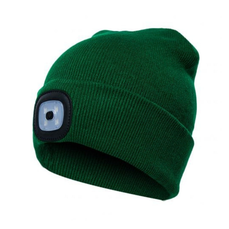 Tuque LED rechargeable - Tuque avec lampe frontale - Tuque LED frontale multiple couleur