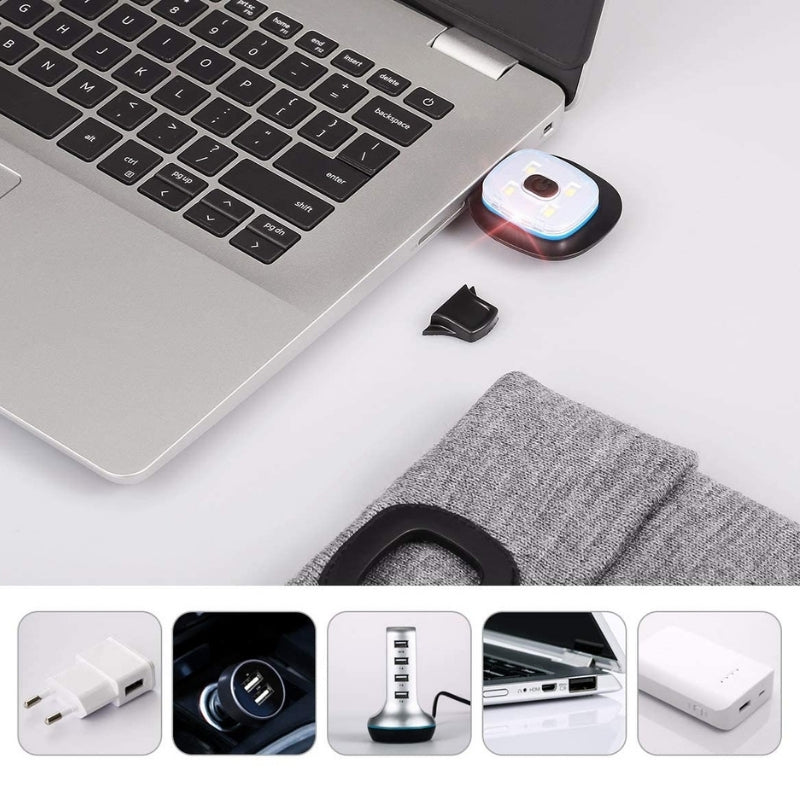 Tuque LED - Tuque avec lampe frontale rechargeable - Tuque LED frontale multiple couleur (1)