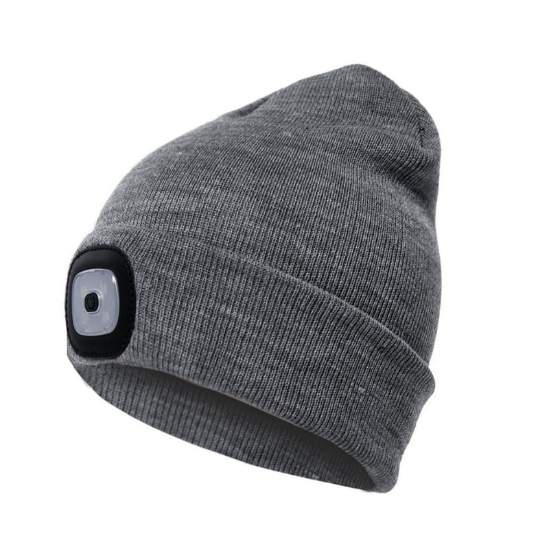 Tuque LED rechargeable - Tuque avec lampe frontale - Tuque LED frontale multiple couleur