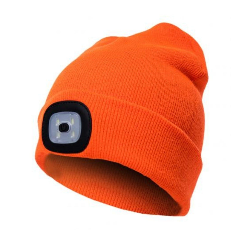 Tuque LED rechargeable - Tuque avec lampe frontale - Tuque LED frontale multiple couleur