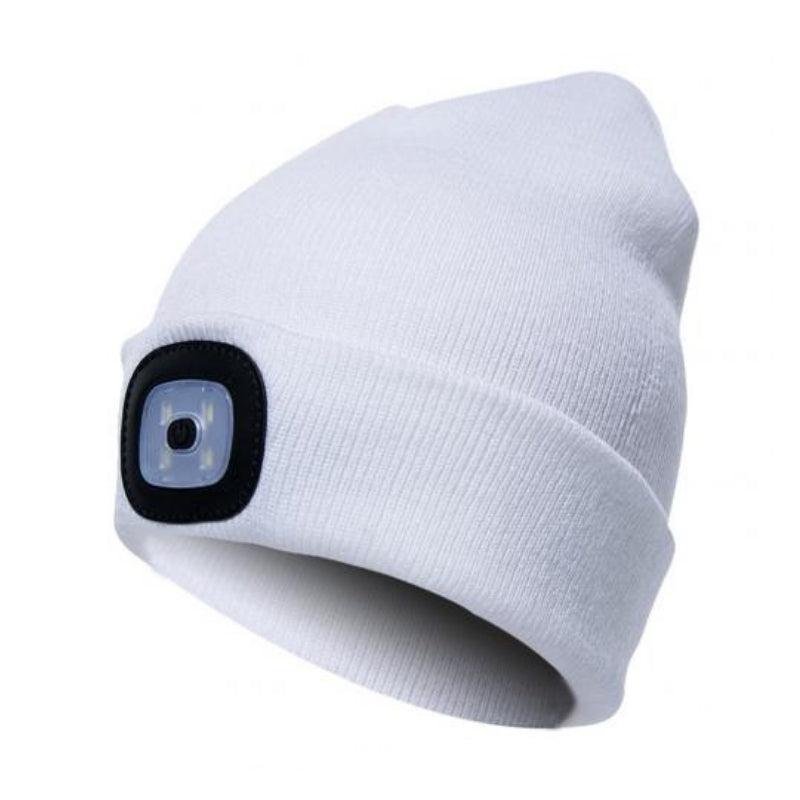 Tuque LED rechargeable - Tuque avec lampe frontale - Tuque LED frontale multiple couleur