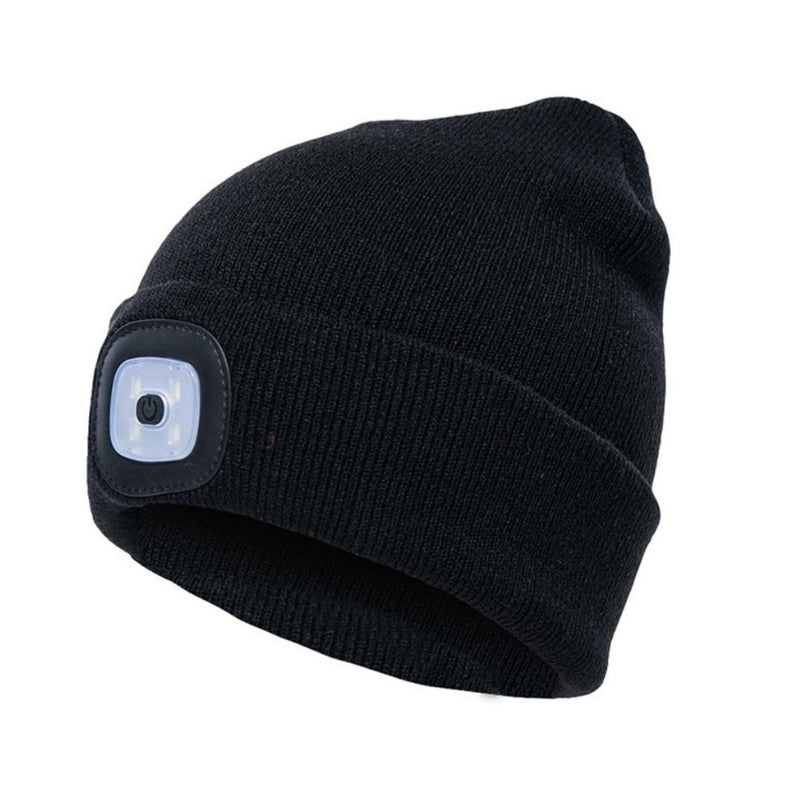 Tuque LED rechargeable - Tuque avec lampe frontale - Tuque LED frontale multiple couleur