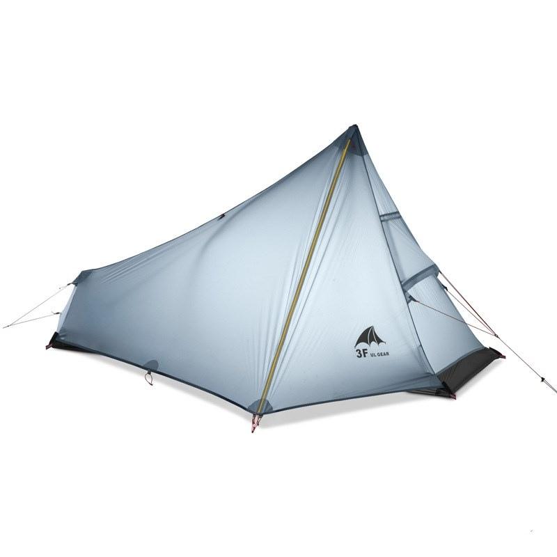 Tente Ultra légère 1 place grise - Tente de randonnée ultra légère - Tente 3F UL Gear CangQiong 1- Tente 1 place Ultra Légère sans pôle - Koksoak Outdoor