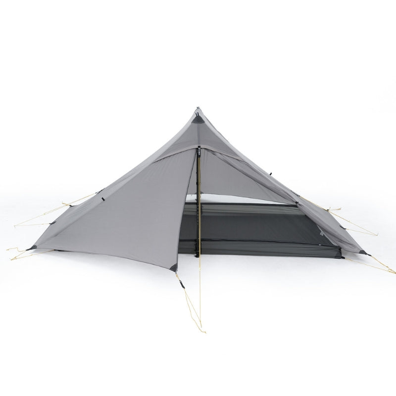 Tente ultra légère 2 places - Lanshan 2 Pro grise avec ouverture en T - Tente UL de 3F UL Gear - Tente Koksoak Outdoor