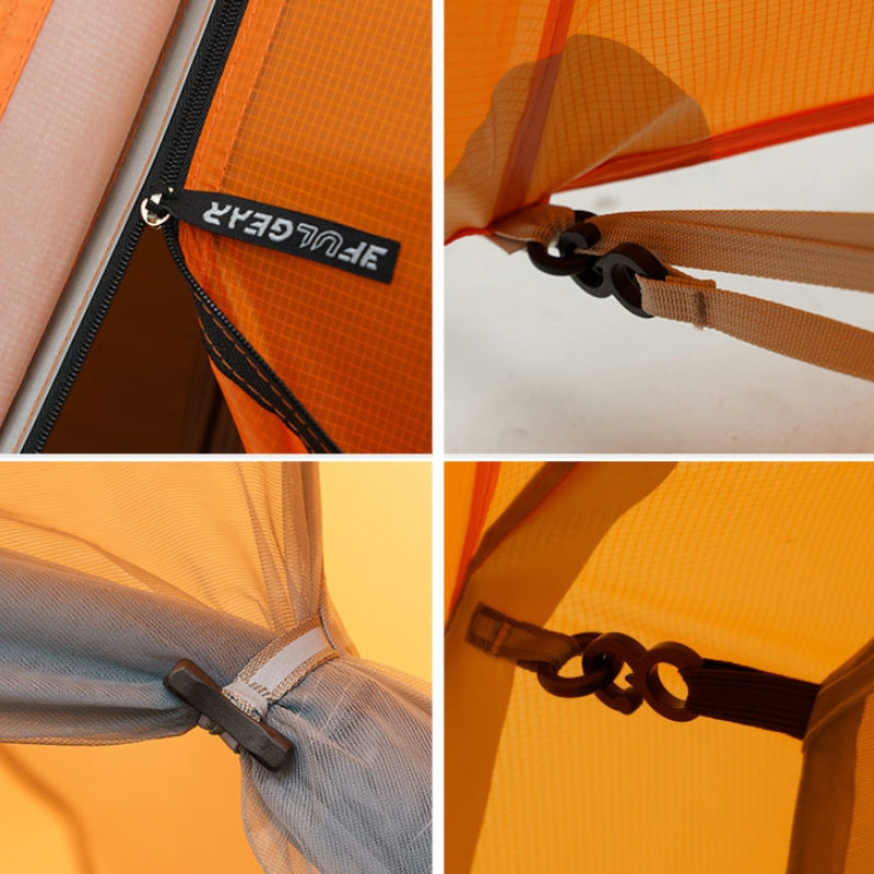 Composantes de la tente Ultra légère 2 places Taiji 2 orange - Koksoak Outdoor