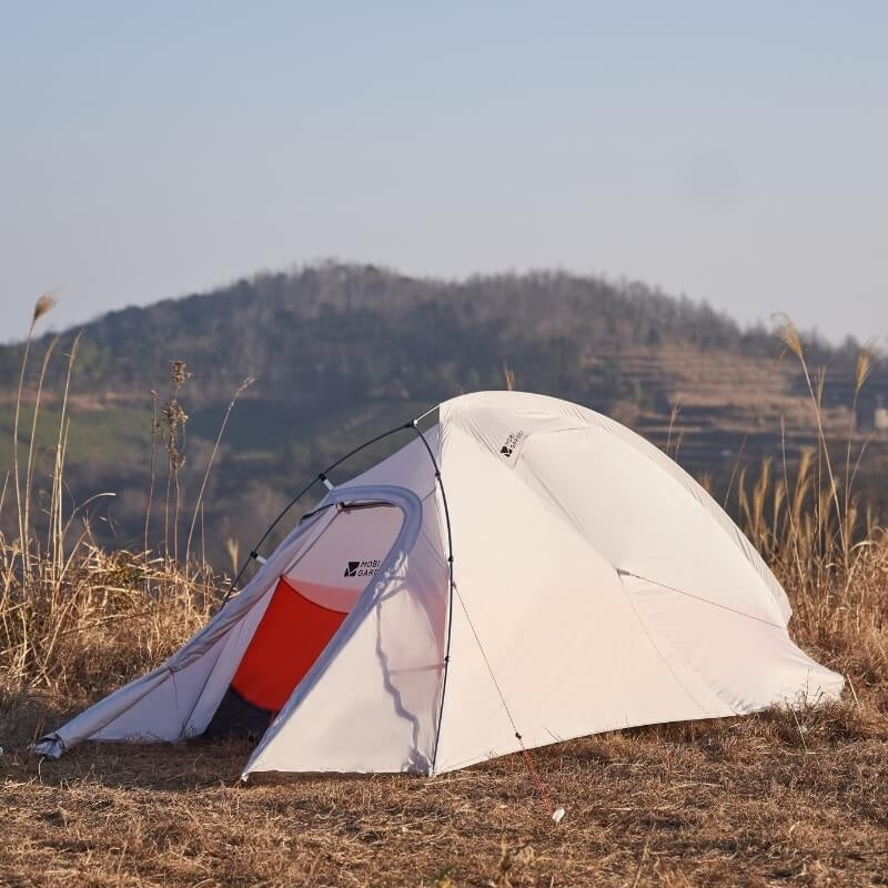 Tente ultra légère 1 place - EXO UL 1 de Mobi Garden - Tente tunnel 1 place  blanche