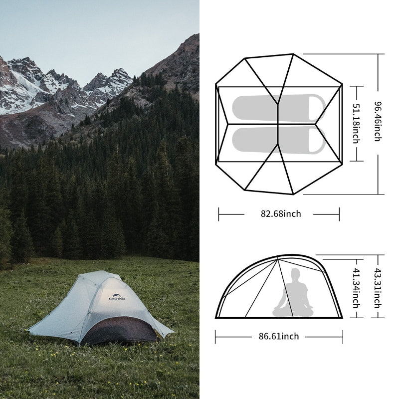 Ultra-light 2-person tent - Star-River UL 2 by Naturehike