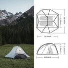 Dimension de la tente 2 places Star-River UL 2 - Koksoak Outdoor co.