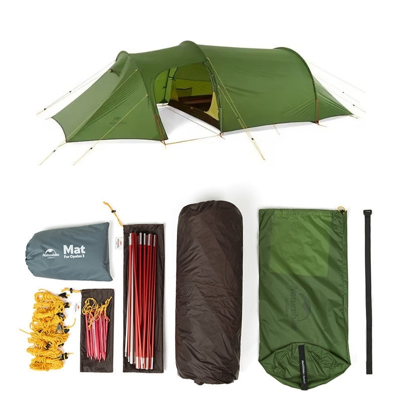 3-person tunnel tent with awning - Opalus 3 Tent - Koksoak Outdoor