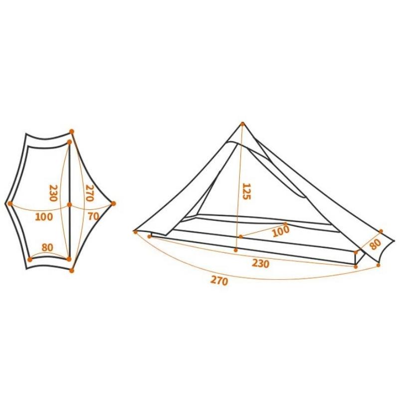 Tente d'hiver 1 places ultra légère - Lanshan 1 pro - Koksoak
