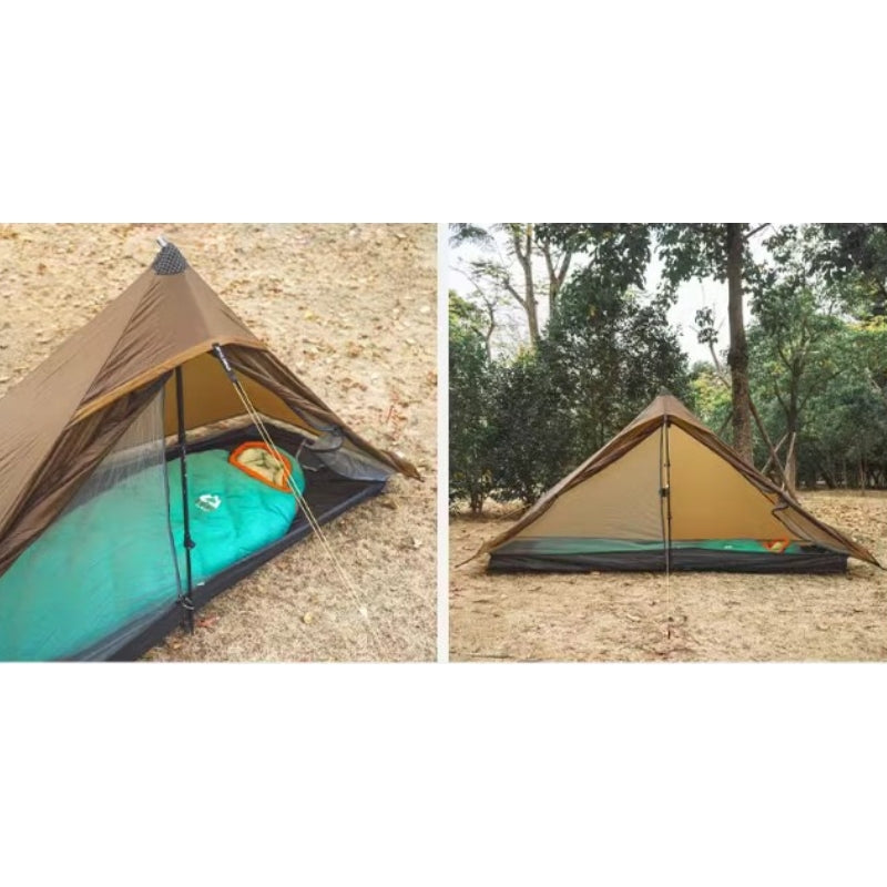 Tente 1 place Ultra légère - Lanshan 1 Pro kaki de 3F UL Gear - Koksoak Outdoor
