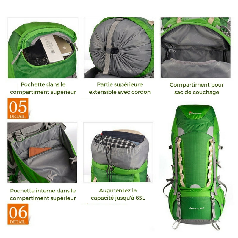 Sac à dos 60 de Mountaintop - Unisexe - Sac à dos 60L - Mountaintop - Koksoak Outdoor co.
