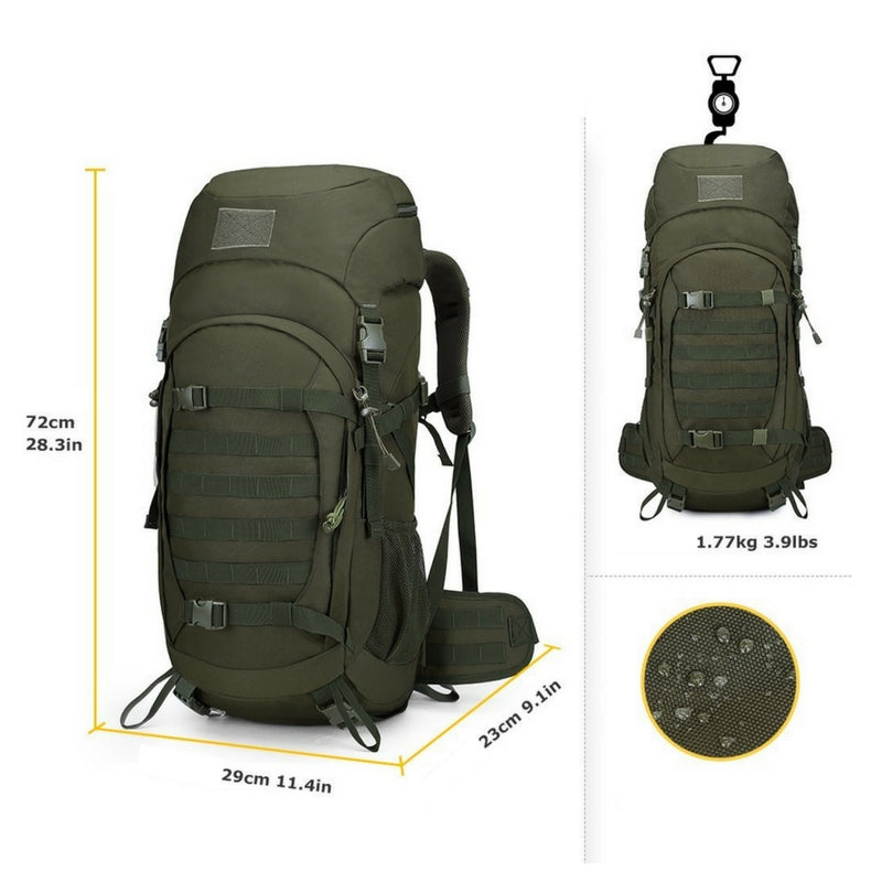 Sac à Dos Tactique Militaire 50L pour Hommes - Sac à Dos Extérieur Imp