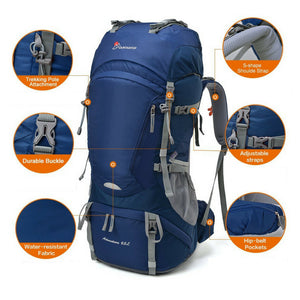 Backpack 65L + 10L de Mountaintop, pour longue Randonnée pédestre - Koksoak  Outdoor co.