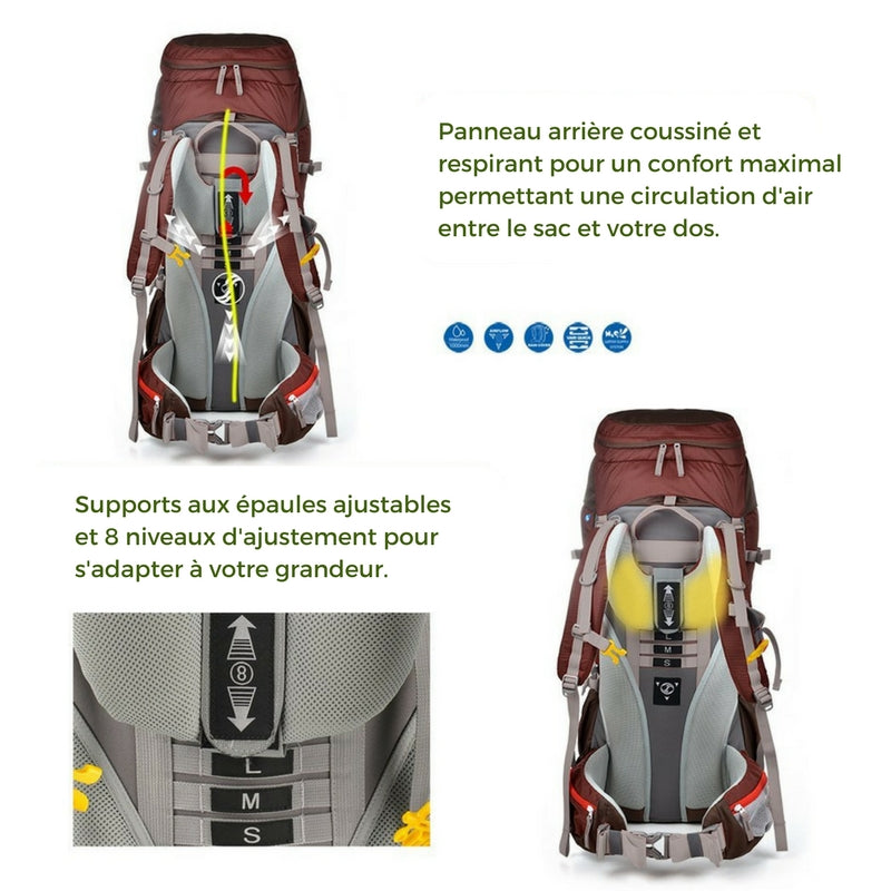Sac à dos 60 de Mountaintop - Unisexe - Sac à dos 60L - Mountaintop - Koksoak Outdoor co.