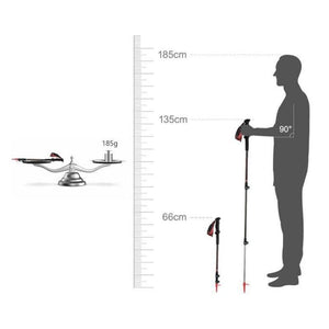 Bâton de marche télescopique en carbone - Bâton de marche - Naturehike - Koksoak Outdoor co.