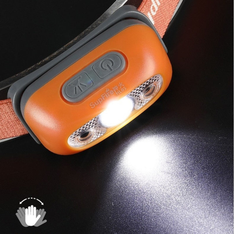 Lampe frontale rechargeable 120 lumens HL05-X de SupFire - Couleur orange 