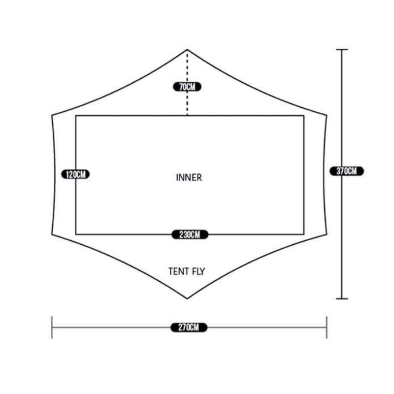 Dimensions Lanshan 2 Pro de 3F UL Gear