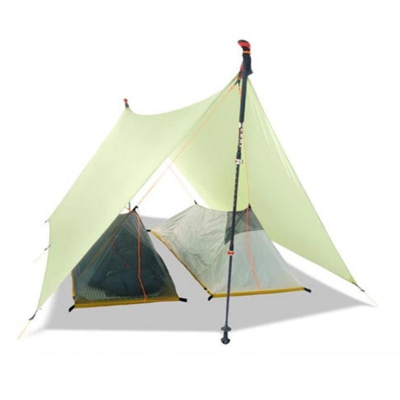 Tarp 3 x 3 ultralight en Nylon 15D imperméable - Bâche de camping