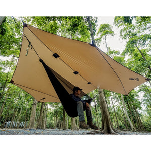 Tarp hamac khaki - Tarp camo - Tarp Ultralight octogonal - Bâche de camping - Koksoak Outdoor