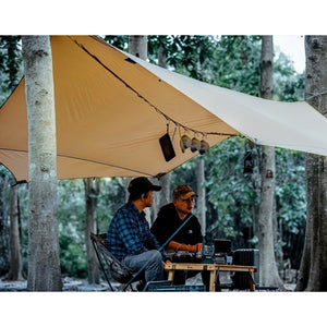 Bâche de camping - Tarp camo - Tarp Ultralight octogonal - Tarp hamac khaki - Koksoak Outdoor