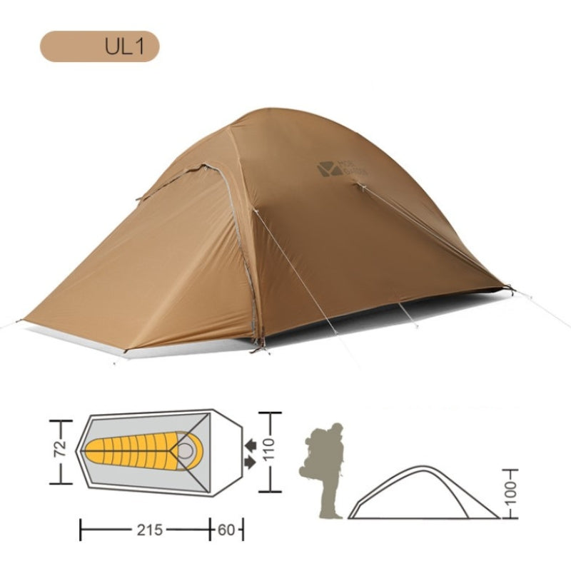 Tente 1 place Ultra Légère khaki - Tente individuelle - Mobi Garden
