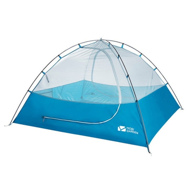 Intérieur de la tente 2 places Cold Mountain 2 de Mobi Garden - Tente autoportante - Tente Blanche et bleu