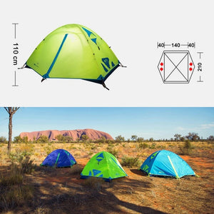 Dimension Tente 2 places  Cold Mountain 2 AIR de Mobi Garden - Tente de couleur vert