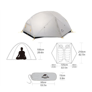 Tente 2  places Naturehike MONGAR 2 - Tente autoportante - Tente Naturehike - Koksoak Outdoor co.