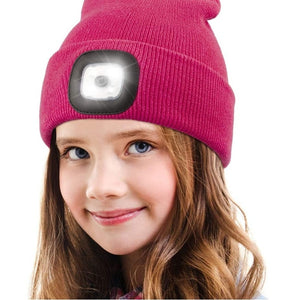 Tuque LED - Tuque avec lampe frontale rechargeable - Tuque LED frontale multiple couleur