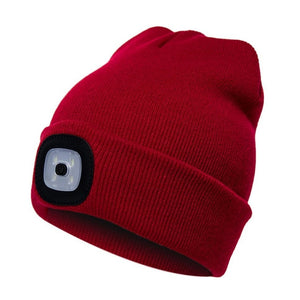 Tuque LED rechargeable  - Tuque avec lampe frontale - Tuque LED frontale multiple couleur