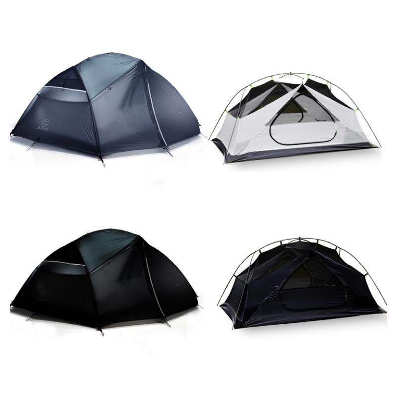 Tente de randonnée 3 places - Tente Aricxi  noir - Tente 3 personnes de 2.2kg - Koksoak Outdoor