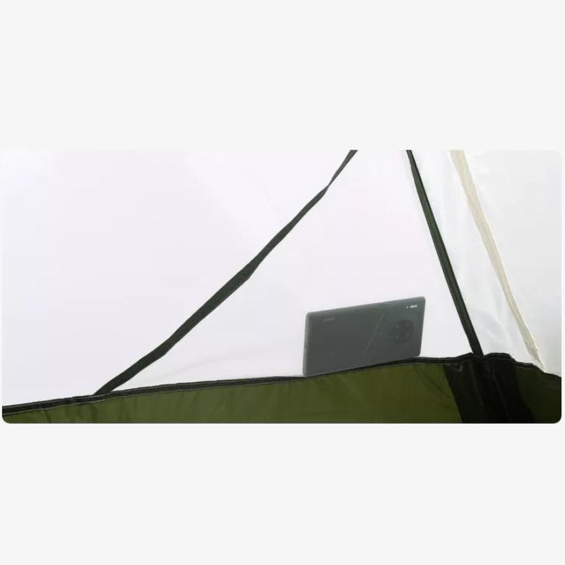 Intérieur de la tente 3 personnes couleur émeraude - Koksoak Outdoor