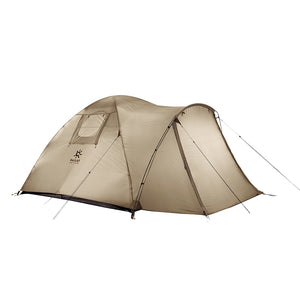 Tente 3 places avec auvent - Tente trois chambres couleur sable - Koksoak Outdoor