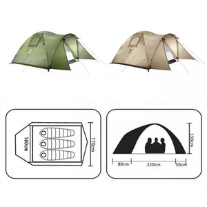 Dimensions de la tente 3 places avec auvent - Tente 3 personnes - Kailas