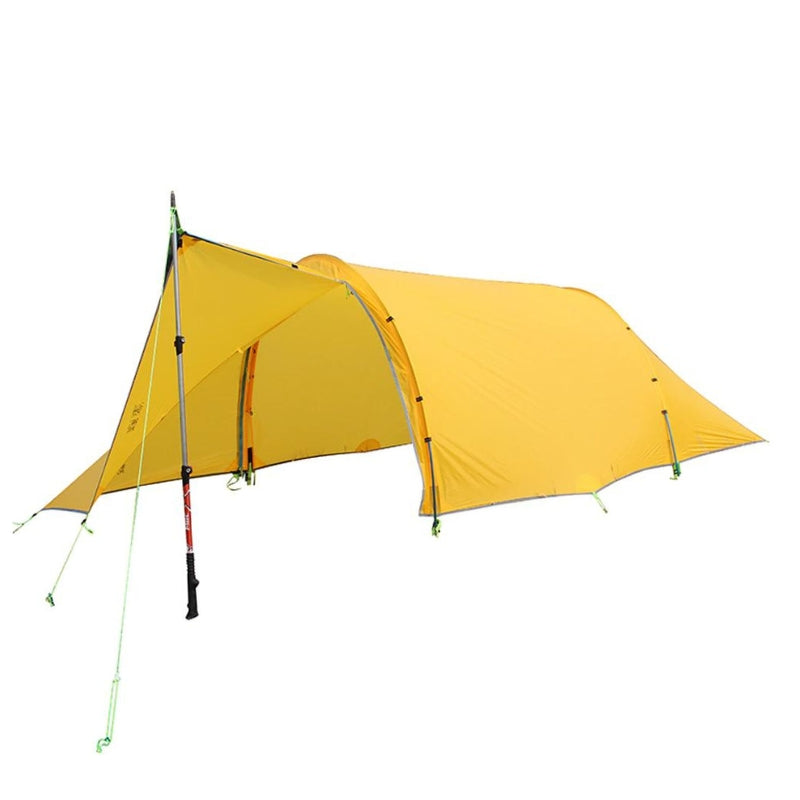 Tente tunnel 2 places - Tente 2 places ultra légère jaune - Koksoak Outdoor